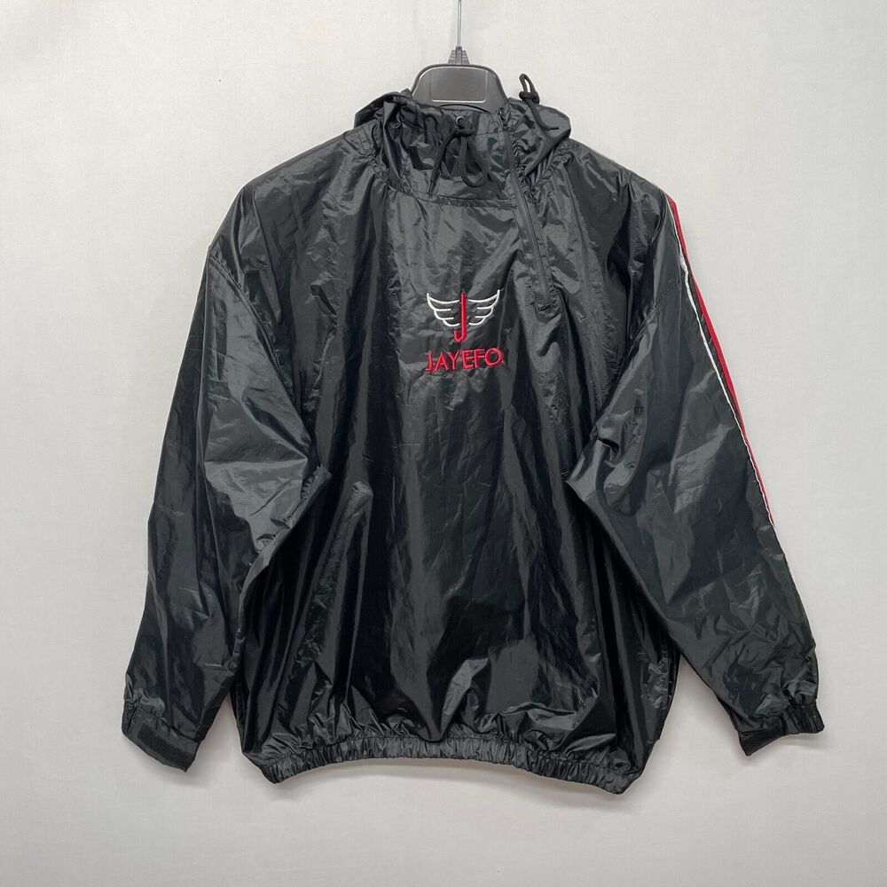 JAYEFO Men Boxing Workout Windbreaker Rain Jacket Size 3XL Black M276 -25